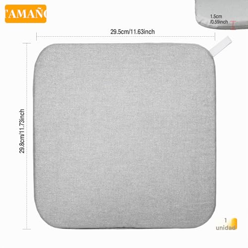Miniatura 2 de Booho Tabla De Planchar De Fieltro De Lana Portátil 30,5 Cm X 30,5 Cm, Cuadrado Base De Fieltro, Para Máquinas De Prensado Térmico Easy Press Y Htv Press Matte Gris