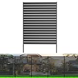 1 Panel No-Dig Metal Privacy Fence Screen, 48' H × 60' W Outdoor Air Conditioner Fence, Rustproof AC Unit Cover to Hide Trash Bins, Pool Equipment Enclosure, Decorative Garden, Patio & Backyard