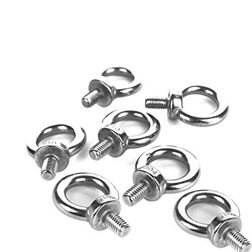 Image of Lifting Ring Eye Bolt M10 /0.4 inch Marine Weight Lift 304 Stainless Steel Male Thread Screws Bolts Rings Eye Bolts Ring Screw 5pcs