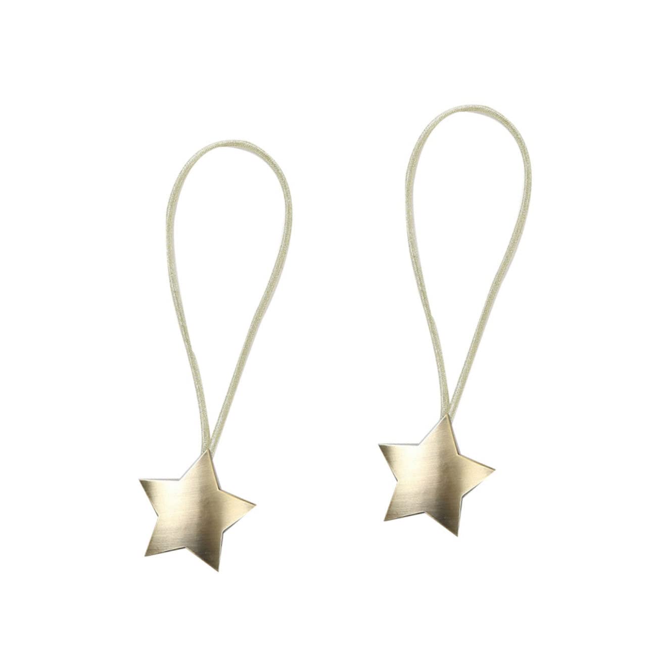 Ciieeo 4pièces Attaches Magnétiques Métal pour Rideaux Système De Fixation Facile Embrasses Décoratives pour Salon Chambre Et Bureau Bronze