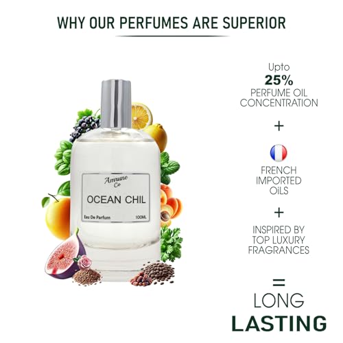 Image of Ocean Chil | Luxury Men Eau De Parfum | Citrus Fruity Aromatic | Perfume Spray for Men | Strong & Long Lasting Fragrance | Luxury Gift for Man | 100 ml