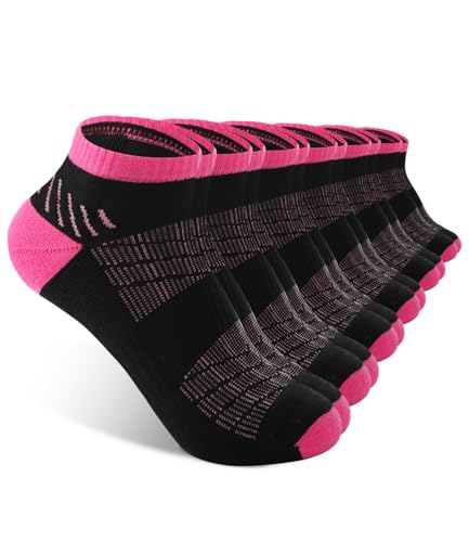 BAMBOO COOL Womens Ankle Socks Bamboo Viscose Athletic Moisture-Wicking Low Cut Running Socks Cushioned Anti-Blister