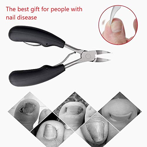 Miniatura 7 de Juego de cortaúñas, 4 unidades, cortaúñas para uñas gruesas, fúngicas o encarnadas con mango suave más ligero