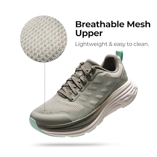 NORTIV 8 NORTIV 8 Men's Walking Running Tennis Cushioning Shoes ActiveFloat Non Slip Athletic Gym Workout Jogging Comfortable Sneakers,Size 11,Greyish Green,SNWS245M