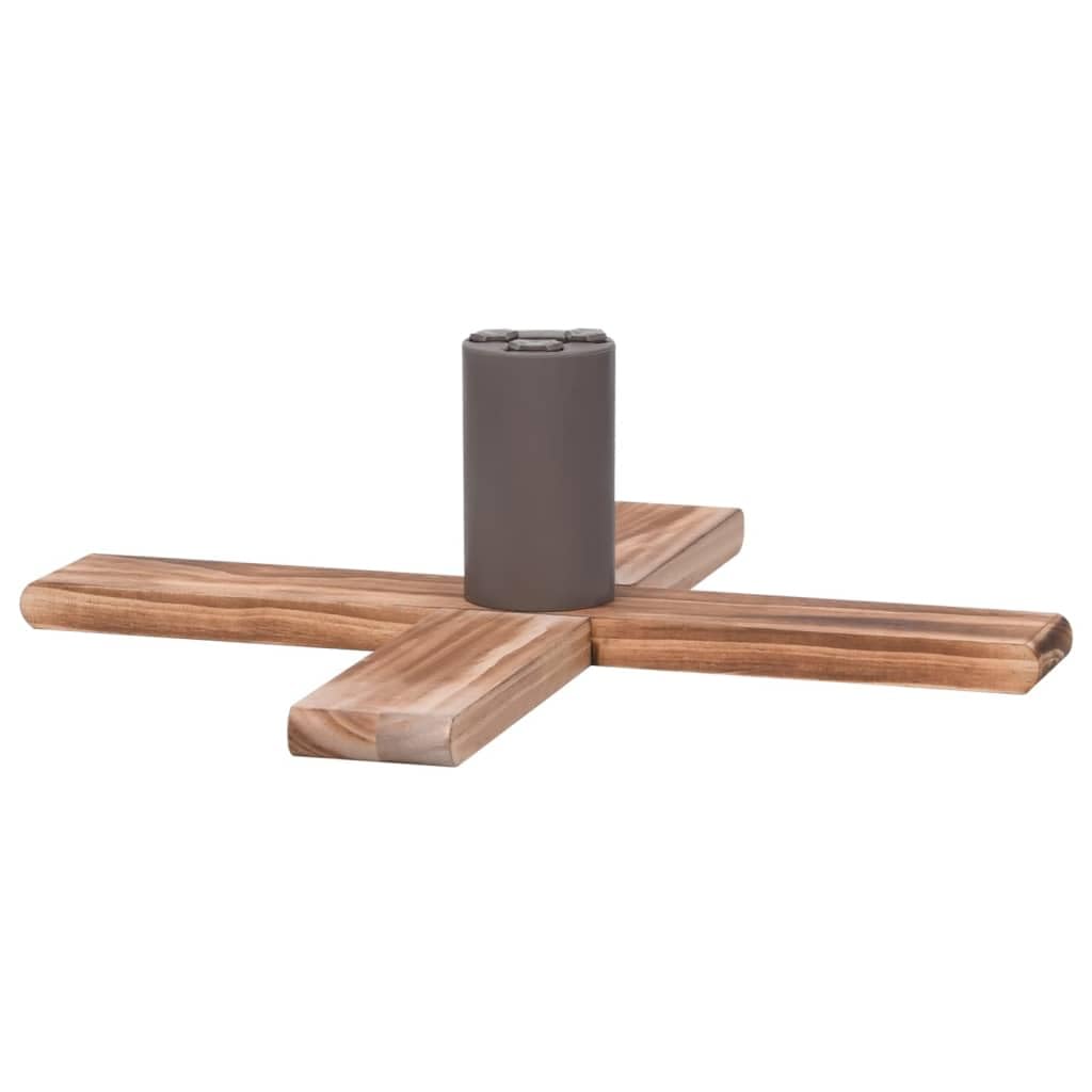vidaXL Soporte para Árbol de Navidad Adorno Decoración Navideña Sostenedor Fiestas Festividades Casa Rústico Fuerte Robusto 54x54x16 cm