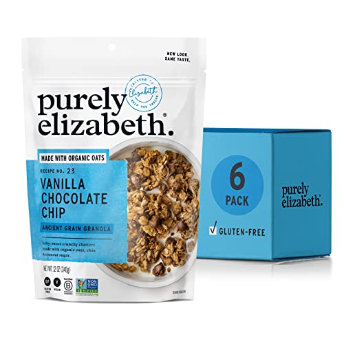 Image of purely elizabeth Vanilla Chocolate Chip, Ancient Grain Granola, Gluten-Free, Non-GMO (6 Ct, 72oz Bulk)