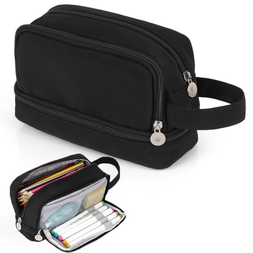 Alyvisun Estuche Escolar de Gran Capacidad con 4 Compartimentos para Niñas y Niños, Multiusos Estuches Colegio Organizador de Papeleria Pencil Case para Suministros de Escolares y Oficina