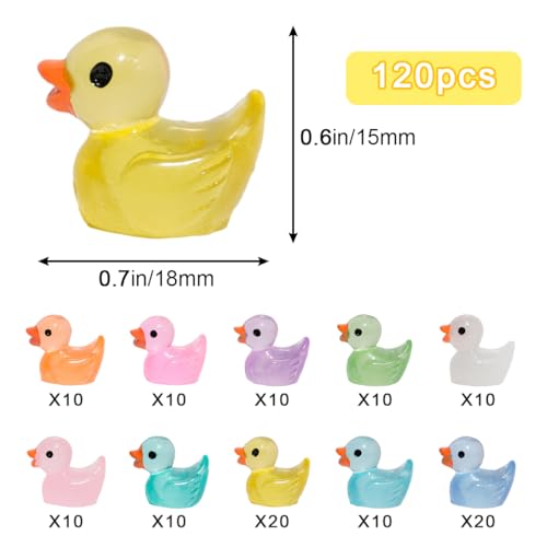 Veiteibe 120 Pezzi Piccola Anatra in Resina, Mini