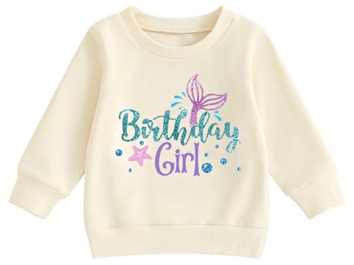 Birthday Girl Sweatshirt for Toddlers (Mermaid/Unicorn)