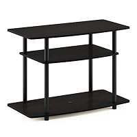 Furinno Turn-N-Tube No Tools 3-Tier Entertainment Center TV Stand for TV up to 32 Inch, Plastic Round Tubes, Espresso/black — image 7
