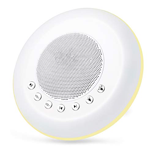 White Noise Machine for Sleeping - Vansmago Portable Sleep Sound Machine & Night Light for Baby Kid Adult,Rechargeable,28 HiFi Soothing Sound,32 Volume Control,Timer and Memory,Classic New Version