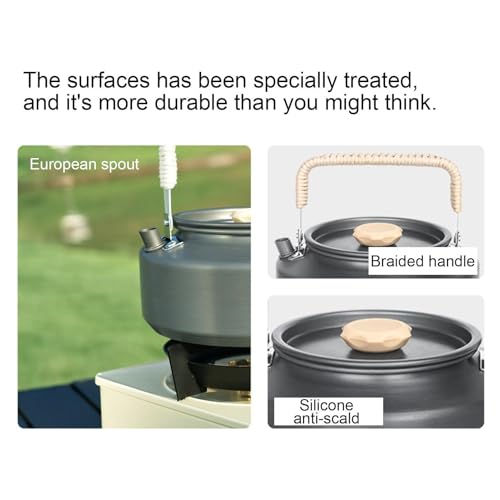 Bouilloire portable de camping légère pour éviter le poids
