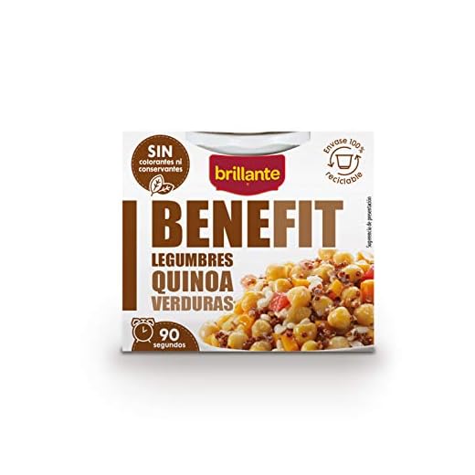 BRILLANTE Benefit legumbres, quinoa y verduras vaso 250 gr