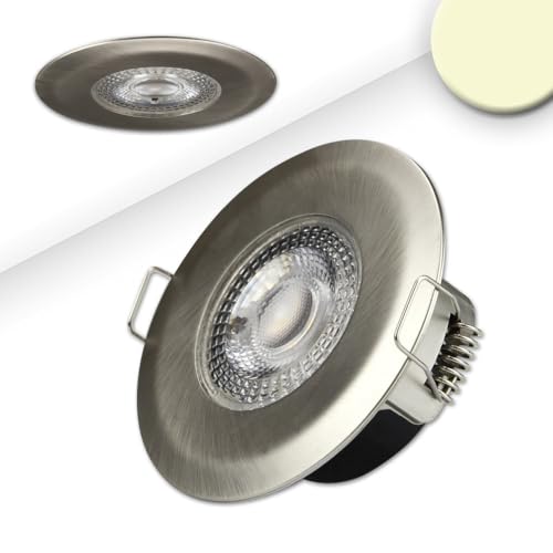 Isoled 115199 LED Einbaustrahler PC68 IP44, brushed, 5W, 38°, 3000K, 3 Stufen dimmbar