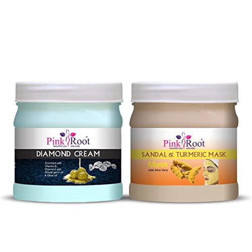 Image of Pink Root Diamond Cream 500gm with Sandal Turmeric Mask 500gm