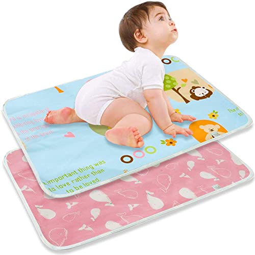 Cambiador de Bebé Pañales Portátil Plegable Almohadilla Impermeable Para Niños Adultos Y Mascotas Cambiador para Bebés Reutilizable Impermeable Lavable 2 piezas 50 x 70cm Cover
