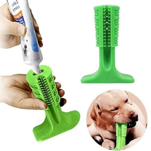 Mordedor e Escova Dental Para Pets Plástico,Escova Dentes Mordedor Canina Bucal Cachorro Cao Pet Lim