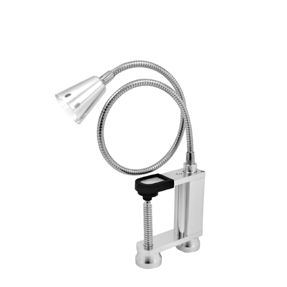 Lampada Barbecue LED Esterno Flessibile in Lega di Alluminio Argento | Base Magnetica, Resistente al Calore, Portatile, Illuminazione per Griglia e Uso All’aperto