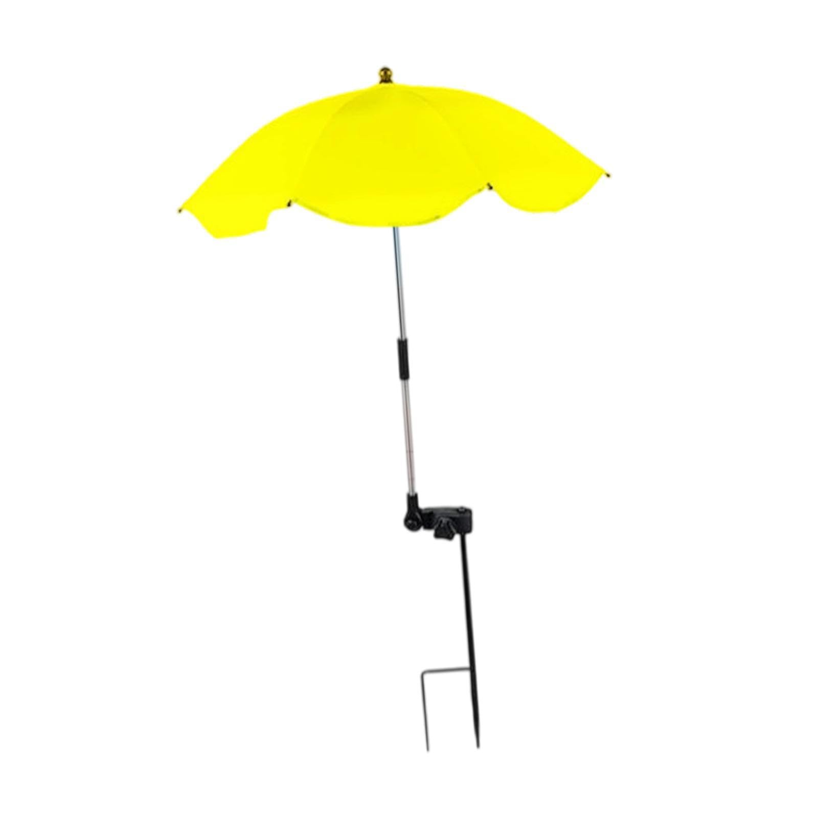 ????? Plant Umbrella for Outdoor Plants Shade Umbrella Adjustable Sturdy Garden Cover for Garden Bed Flower Pot, Yellow