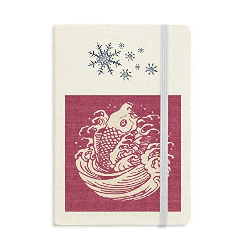 Carnet de notes épais flocon de neige et culture japonaise de 160 pages