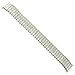 15-19mm Milano Silver Tone Stainless Steel Expansion Metal Relief Watch Band