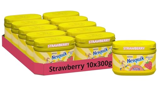 Nesquik Fresa en polvo, 300 g (paquete de 10)