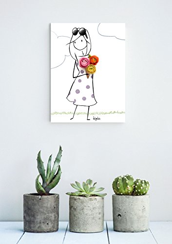 PICANOVA - Quadro su Tela 40x30cm Virgola Spring