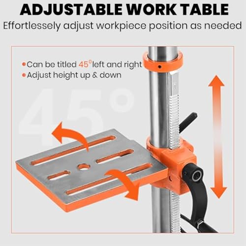 Image of VOLTZ VZ-DP13 1.6-Amp 8-Inch 5-Speed Cast Iron Bench Drill Machine Benchtop Drill Press For Wood Working With Led Light (350W), 0.51 Inches, Multicolor