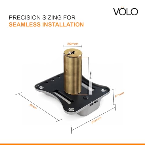 Image of Volo Furniture Cupbord Lock for Drawers and cabinets, Cupboard /Cabinet /Safety /Wardrobe /Furniture almirah Lock for Home and Office (35mm, Antique Brass)