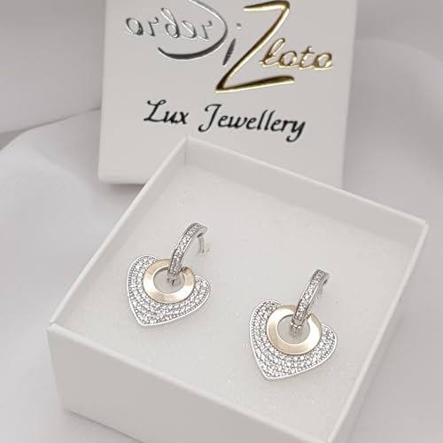 Boucles d'oreilles or jaune 9k et argent anti-ternissement SiZ LuX