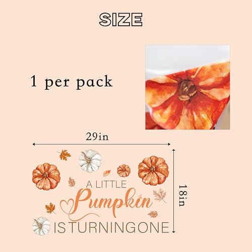 Vinilo decorativo A Little Pumpkin para primer cumpleaños miniatura 5