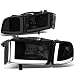 DNA Motoring HL-LB2-DR944-BK-SM-CL1 Smoked/Clear LED DRL Headlight (Pair, For 94-02 Dodge Ram Truck)
