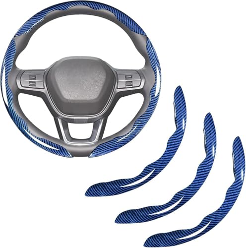 3Pcs Car Steering Wheel Covers for Kia Picanto Gt Line 2015-2020 2021 2022 2023 2024 2025 2026, Segmented Non Slip Comfortable Sports Style Wheel Protector Car Accessories,A
