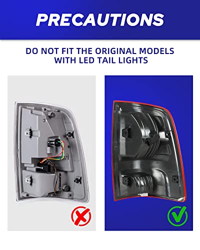 Autoone Tail Light Assembly For 2009-2018 Dodge Ram 1500, 2010-2018 Ram 1500 2500 3500, 2010 Dodge Ram 2500 3500, Bulbs Included, Driver & Passenger Side #TOP6