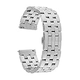 22 mm de ancho, hecha de acero inoxidable resistente, tamaño ajustable para la muñeca individual y cómodo de llevar