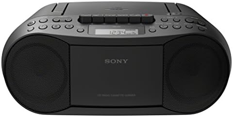 Sony Stereo CD/Cassette Boombox Home Audio Radio, Black (CFDS70BLK), 13.7 x 6.1 x 9 inches
