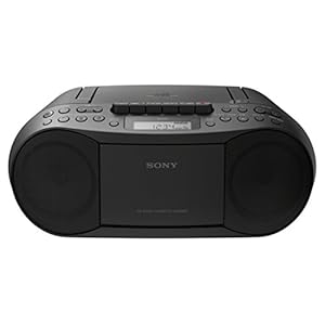 Sony Stereo CD/Cassette Boombox Home Audio Radio, Black (CFDS70BLK), 13.7 x 6.1 x 9 inches