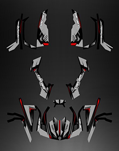 Kit décoration Full Wasp Gris Can Am Outlander fini les rayures de quad