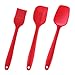 Guizu Pennello in Silicone，Spatole in Silicone, Utensili da Cucina in Silicone Resistente al Calore Antiaderenti Utensili da Cucina in Silicone, Cottura in Silicone Utensili Set (3 PCS) (Rosso)