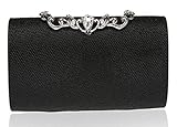 Uso multifuncional: el bolso exquisito se combina con una cadena de metal resistente, que se puede convertir libremente en diferentes métodos de uso, y se puede usar como bolso de cena, bolso de mano, bolso de hombro, bolso de mensajero o billetera.