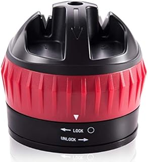 Imperial Global Ltd. Knife Sharpener  Upgraded 2 Stage Kitchen Knife Sharpener with Tungsten & Ceramic Blades with Suction Base  Knives Sharpening Tool for Home & Professional Use (Black & Red)