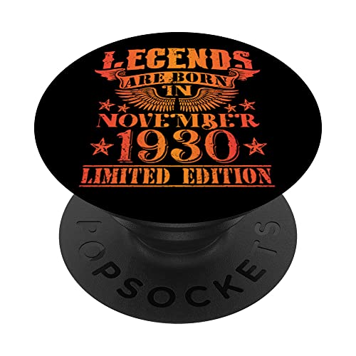 Cumpleaños Noviembre 1930 Edición Limitada Regalo Vintage PopSockets PopGrip Intercambiable