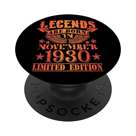 Cumpleaños Noviembre 1930 Edición Limitada Regalo Vintage PopSockets PopGrip Intercambiable