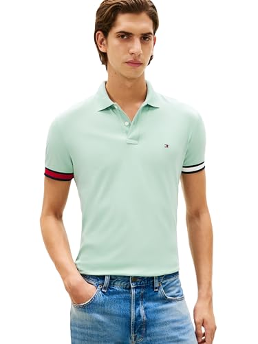 Image of Tommy Hilfiger Mens Short Sleeve Casual Polo Shirts in Regular Fit with Liquid Cotton