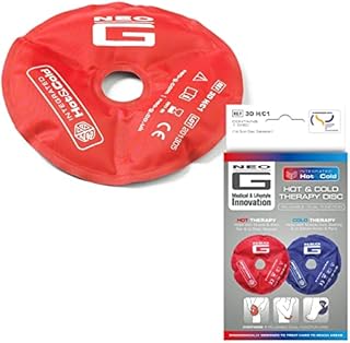 Neo G Hot and Cold Therapy Disc  Reusable Heat Pack Ice Pack for Injuries, Muscle Inflammation, Joint Pain, Swelling, Sprains  Flexible & Dual Function - Class 1 Medical Device - 1 Disc - Blue/Red