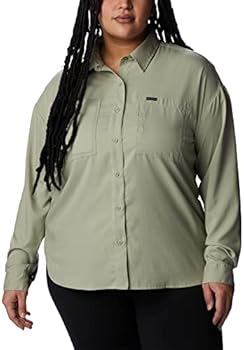 Columbia Women's Silver Ridge Utility Long Sleeve Shirt, Long Sleeve Shirt, Black, S