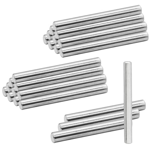 Coufce Stainless Steel Dowel Pin, 5mm x 30mm / 1/5 Inch x 1.18 Inch Shelves Dowel Pin, Shelf Support Pegs Pin Rod Fasten Elements Metal Shelf Pegs(24 Pcs)
