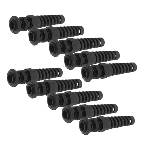 Hoement 10 piezas Conector de Nylon para Cable con de Tensión y Protección Antitorsión Ajustable para Cables de Resistente al Agua para Uso Doméstico