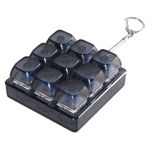 QIEIEI 9Key XDA Translucent Keycap Tester Keyboards Switches Tester Keychains for Gamers and Programmers