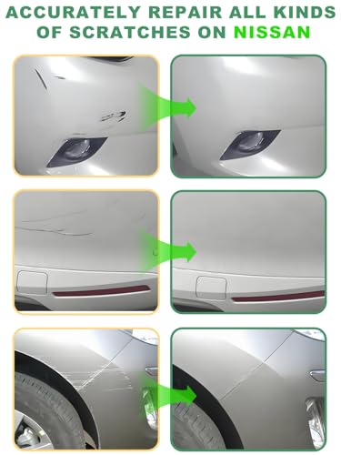 Image of QAK Glacier White /White Touch Up Paint for Nissan, Color Accurate Car Paint Scratch Repair Pen, Quick & Easy Fix Automotive Chips and Nicks
